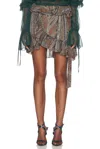 Saint Laurent Minigonna In Georgette Stampato  Donna In Multicolor