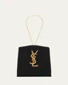 Saint Laurent Mini Ysl Evening Wristlet In Satin