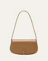 Saint Laurent Voltaire Mini Leather Shoulder Bag In Dark Cork