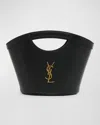 Saint Laurent Mini Ysl Top-handle Bag In Leather In Black