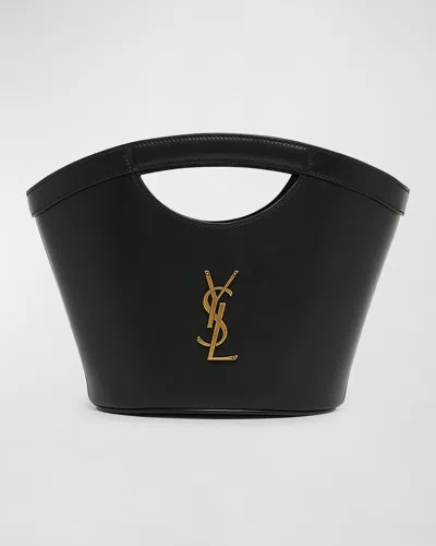 SAINT LAURENT MINI YSL TOP-HANDLE BAG IN LEATHER