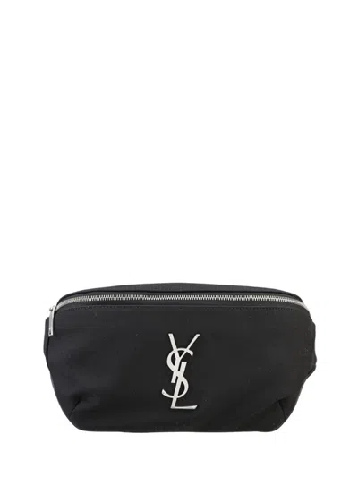 Saint Laurent Mini Zip Fastening Bag With Adjustable Waist Strap In Black