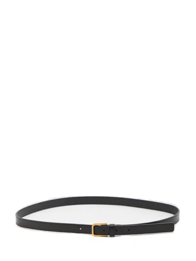 Saint Laurent Minimalist Belt In Black