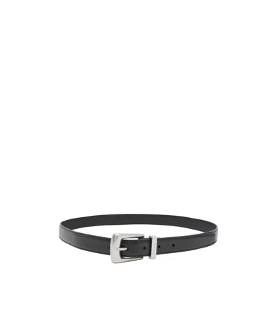 Saint Laurent Minimalist Belt In Yellow
