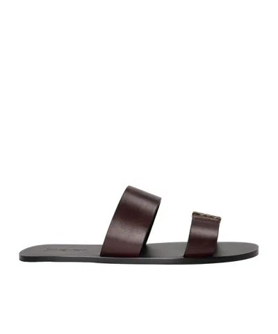 Saint Laurent Minimalist Flatsole Sandals In Black