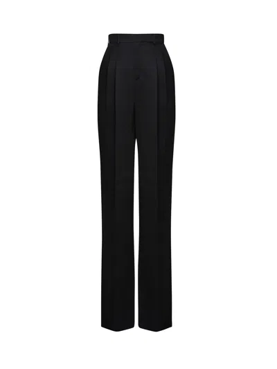 Saint Laurent Mireille Sartin Trousers In Black