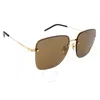 Saint Laurent Mirrored Brown Square Ladies Sunglasses Sl 312 M 006 58 In Brown