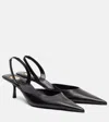 Saint Laurent Misty 55 Leather Slingback Pumps In Black