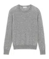 Saint Laurent Fine-knit Crew-neck Jumper In Gray