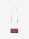 Saint Laurent Women Cassandre Phone Case On Chain In Pink