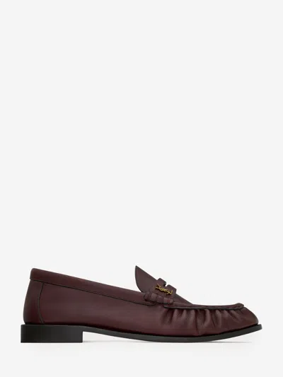 Saint Laurent Mocassini Le Loafer In Bordeaux