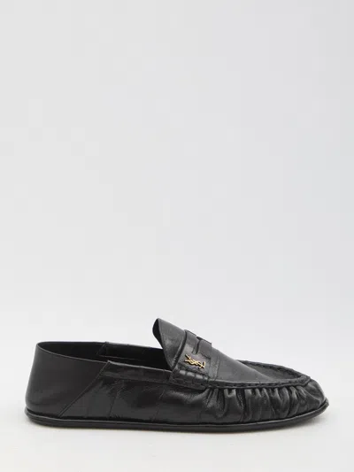 SAINT LAURENT SAINT LAURENT MOCASSINS WITH GATHERED EFFECT