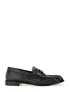 Saint Laurent Le Loafer Loafers In Polished Wrinkled Leather In Black
