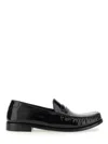 Saint Laurent Cassandre Patent Leather Loafers In Black