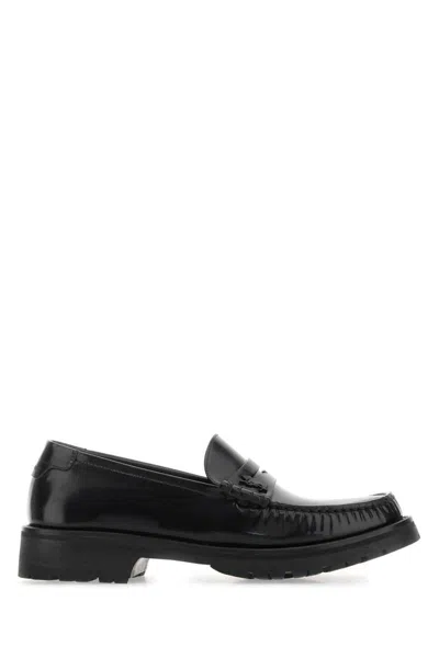 Saint Laurent Moccasters In Black