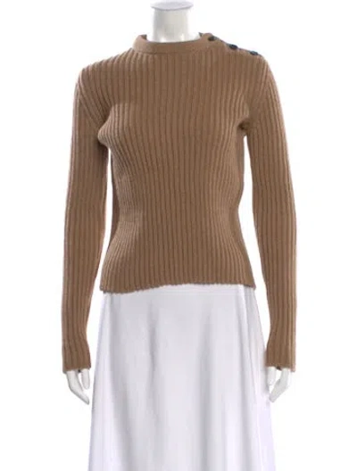 Pre-owned Saint Laurent Mock Neck Sweater In Brown