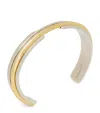 Saint Laurent Modernist Bridge Cuff Bracelet In Metallic
