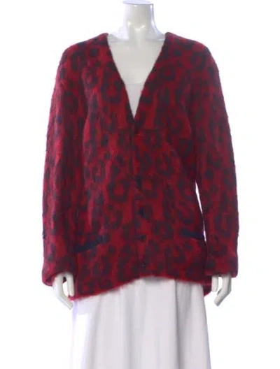 Pre-owned Saint Laurent Mohair Animal Print Sweater In Multi