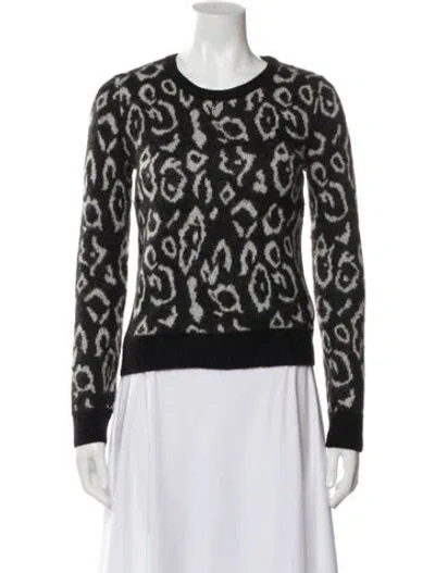 Pre-owned Saint Laurent Mohair Animal Print Sweater In Multi