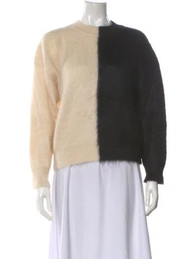 Pre-owned Saint Laurent Mohair Crew Neck Sweater In Black