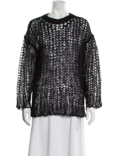 Pre-owned Saint Laurent Mohair Crew Neck Sweater In Multi