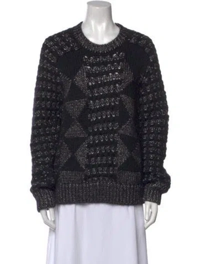 Pre-owned Saint Laurent Mohair Crew Neck Sweater In Multi