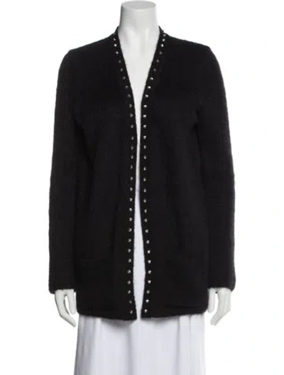 Pre-owned Saint Laurent Mohair Evening Jacket In Black