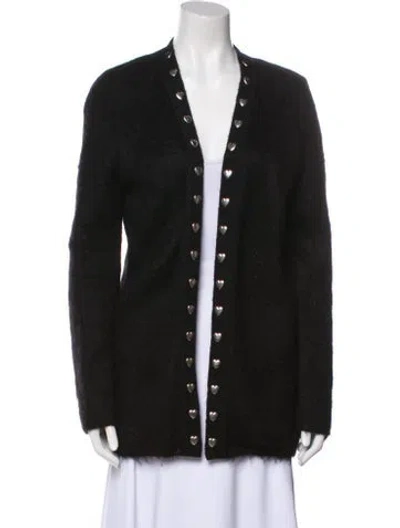 Pre-owned Saint Laurent Mohair Evening Jacket In Black