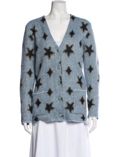 Pre-owned Saint Laurent Mohair Printed Blazer