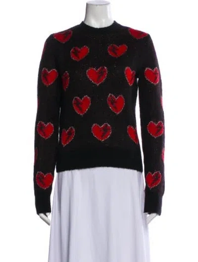 Pre-owned Saint Laurent Mohair Printed Sweater In Multi