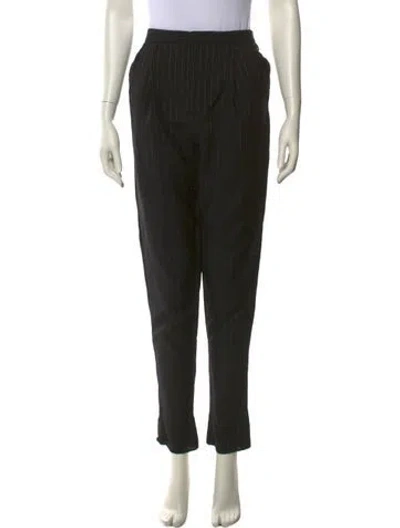 Pre-owned Saint Laurent Mohair Skinny Leg Pants In Black