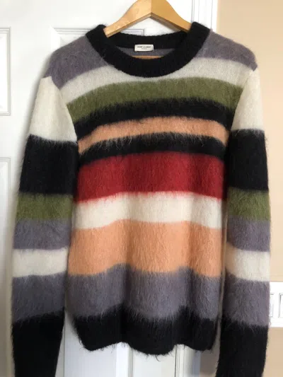Pre-owned Saint Laurent Mohair Sweater Fw17 In Multicolor