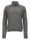 Saint Laurent Brushed Sweater In Gray