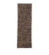 Saint Laurent Mohair-wool Leopard Scarf In Nude