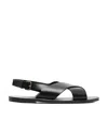 Saint Laurent Mojave Sandals In Smooth Leather In Black