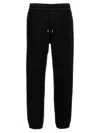 Saint Laurent Molleton Doux Gots Fleece Cotton Joggers In Black