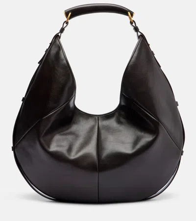 Saint Laurent Mombasa Large Leather Shoulder Bag In Brown