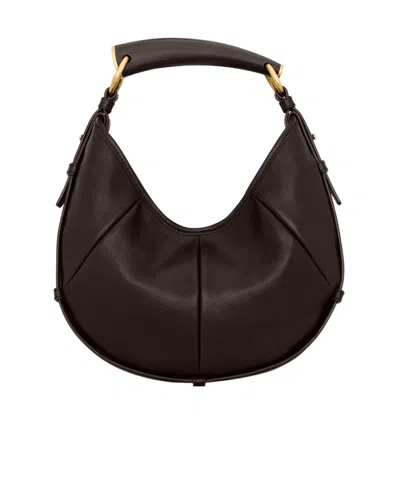 Saint Laurent Mombasa Small In Leather In Black