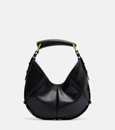 Saint Laurent Small Mombasa Handle Leather Tote Bag In Black
