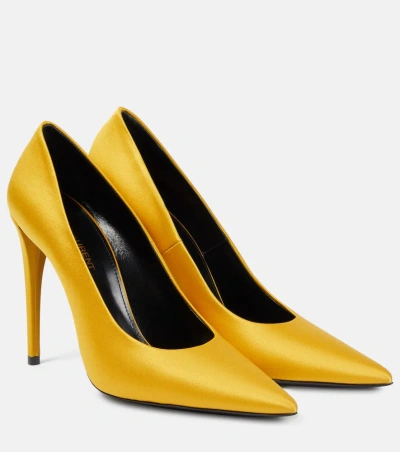 SAINT LAURENT MONCEAU 110 SATIN CRÊPE PUMPS