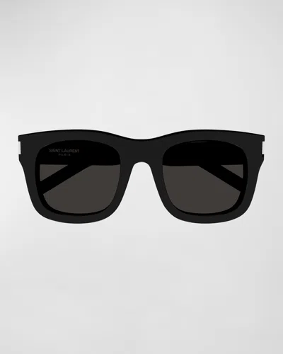 SAINT LAURENT MONCEAU ACETATE SQUARE SUNGLASSES