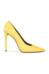 Saint Laurent Monceau 110 Satin Pumps In Ocre
