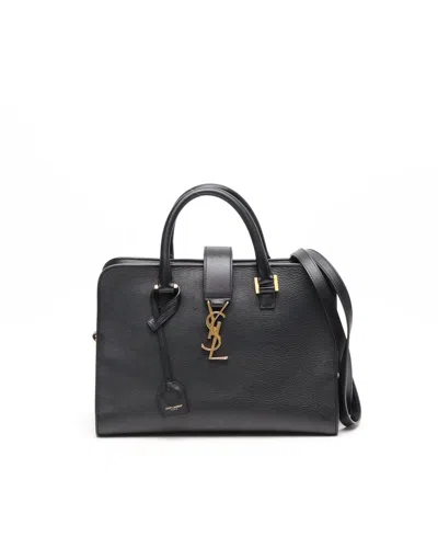 Saint Laurent Monogram Baby Cabas Bag In Black