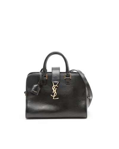 Saint Laurent Monogram Baby Cabas Bag In Black
