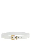 Saint Laurent Monogram Belts In White