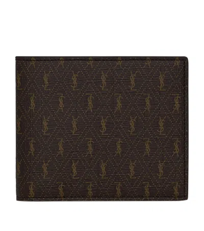 Saint Laurent Monogram Bifold Wallet In Brown
