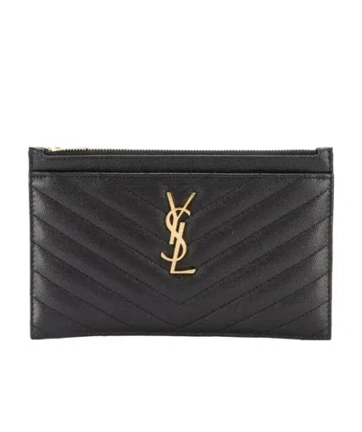 Saint Laurent Monogram Bill Pouch In Black