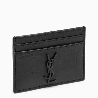 Saint Laurent Monogram Black Credit Card Holder