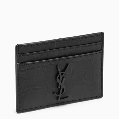 Saint Laurent Monogram Black Credit Card Holder Men