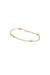 Saint Laurent Monogram Bracelet In Or Laiton